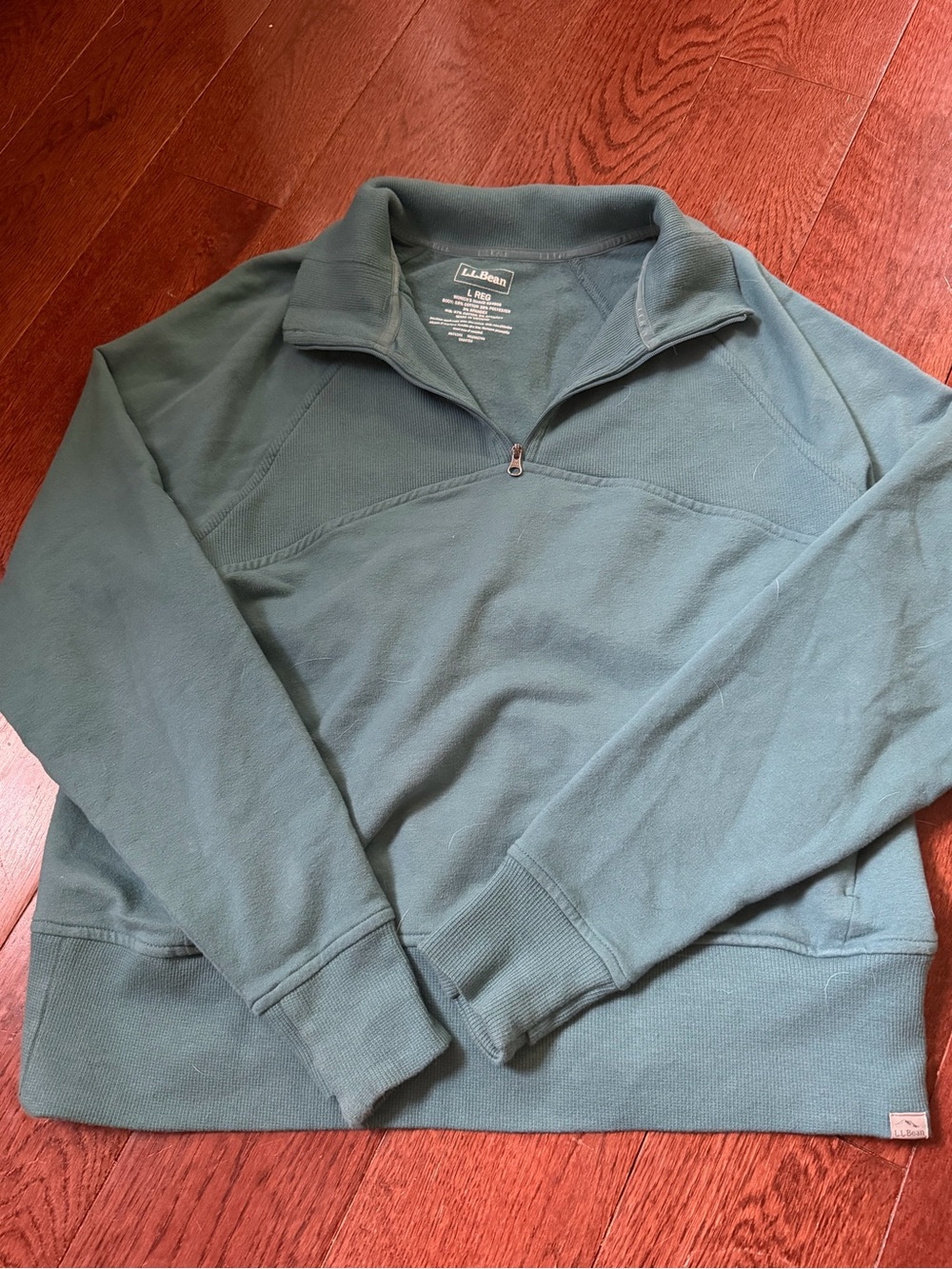 L.L. Bean Half-Zip Pullover Sweater - Teal Green